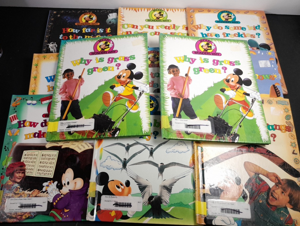 Lot of 11 Mickey Wonders Why Series Hardcover Books Disney Books Mickey Mouse